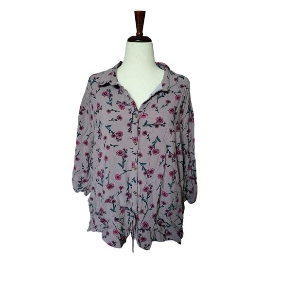 Lee women's plus‎ size 3XL blouse top button down casual - Picture 3 of 7